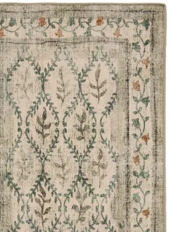 Hug Rug Natural and Green British Made Washable English Garden Runner^ Rugs & Runners