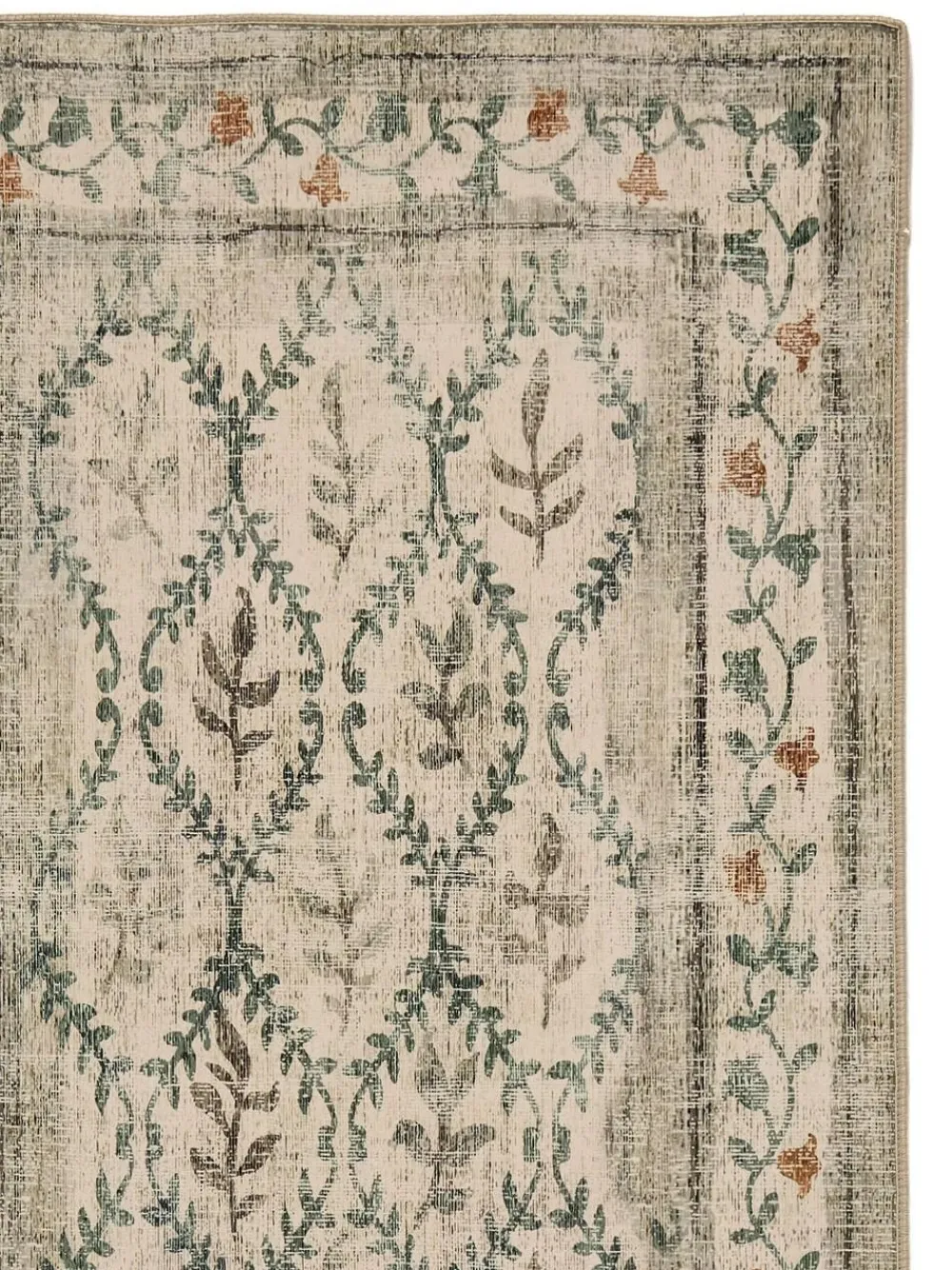 Hug Rug Natural and Green British Made Washable English Garden Runner^ Rugs & Runners