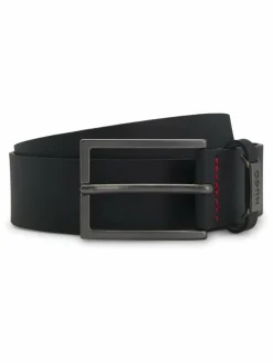 HUGO Black Gabriel Leather Belt^ Belts & Braces