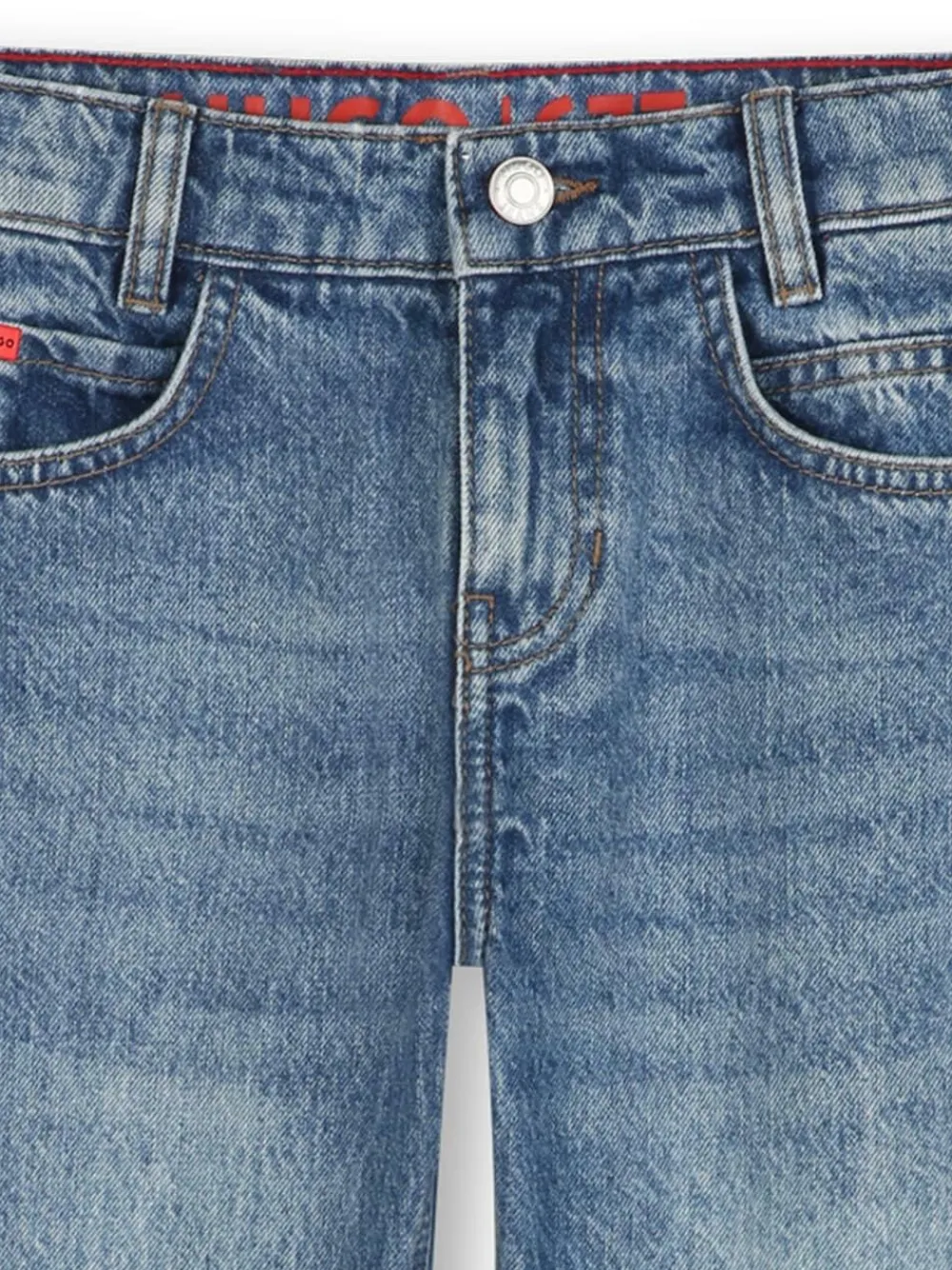 HUGO Straight Leg Denim Jeans Blue