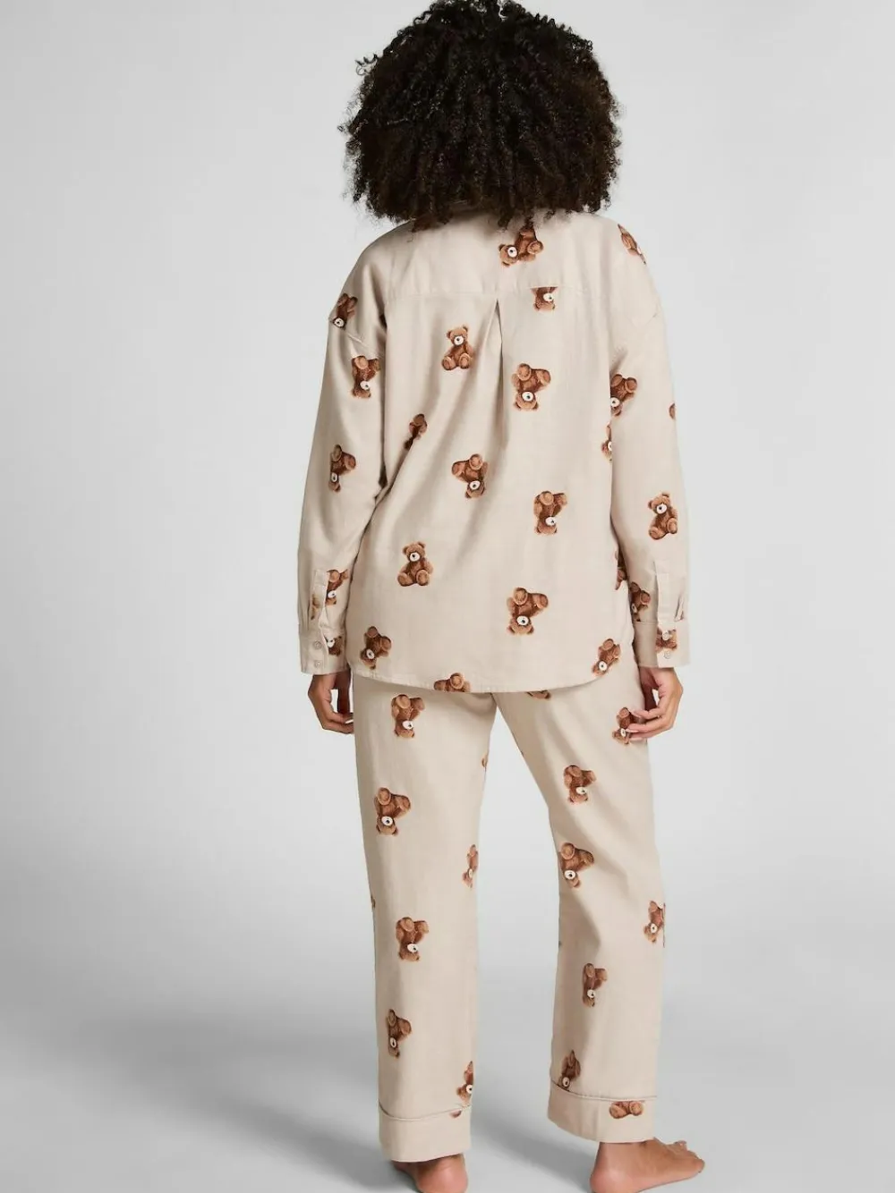 Hunkemoller Grey Flannel Straight Bear Joggers^Women Pyjamas