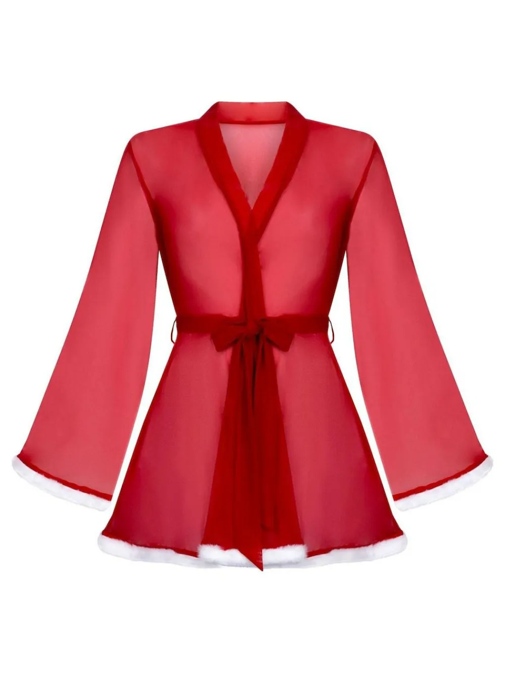Hunkemoller Red Santa Mesh Kimono^Women Bathrobes