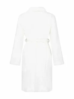 Hunkemoller Short Flannel Fleece Embossed Dot White Robe^Women Bathrobes