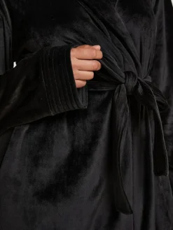 New Hunkemoller Velours short Black Bath Robe