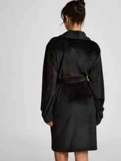 New Hunkemoller Velours short Black Bath Robe