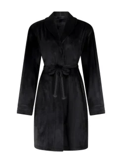 New Hunkemoller Velours short Black Bath Robe