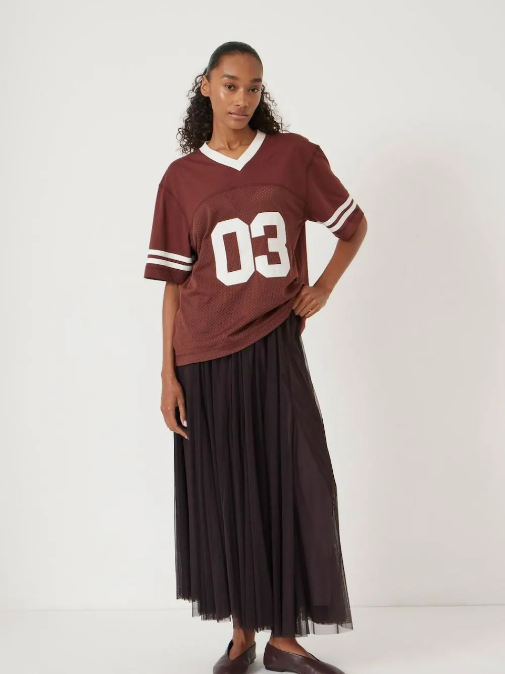 New Hush Millie Godet Skirt Brown