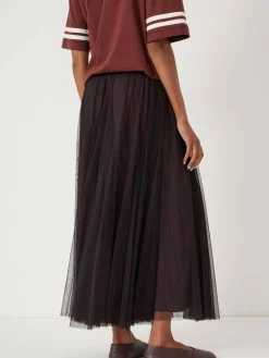 New Hush Millie Godet Skirt Brown