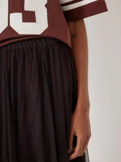 New Hush Millie Godet Skirt Brown