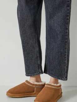 Hush Padded Collar Shearling Snug Slippers^Women Slippers