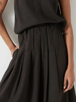 Hush Ivy Pleated Linen Blend Midi Skirt^Women Skirts