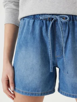 Clearance Hush Betty Pull On Denim Shorts Denim Blue