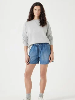 Clearance Hush Betty Pull On Denim Shorts Denim Blue