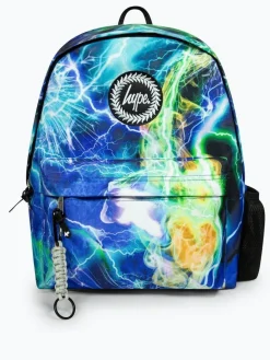 Hype . Boys Blue Iconic Multicolored Lightning Storm Backpack^BOY Bags