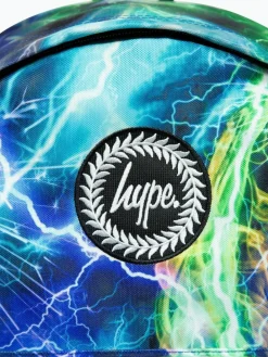 Hype . Boys Blue Iconic Multicolored Lightning Storm Backpack^BOY Bags