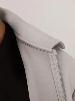 Best Next N. Premium Soft Touch Scuba Zip Through Shacket Ice Grey