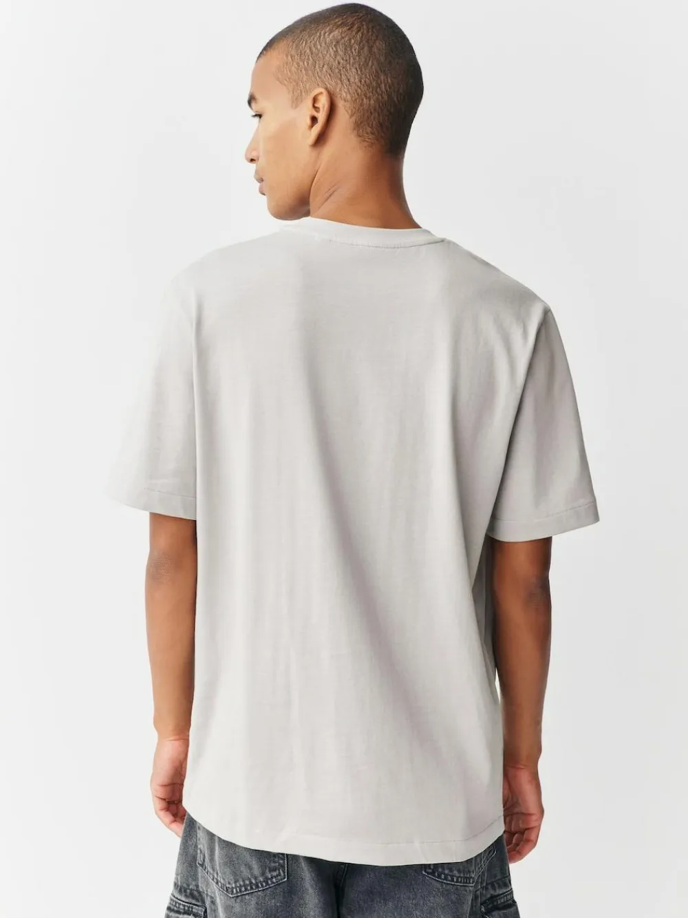 Next Ice Grey Regular Fit Heavyweight T-Shirt^ Tops & T-Shirts