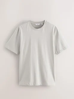 Next Ice Grey Regular Fit Heavyweight T-Shirt^ Tops & T-Shirts