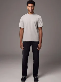 New Next Ice Grey Relaxed Fit Heavyweight T-Shirt