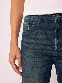 Hot Next Straight Fit Authentic Stretch Denim Jeans Indigo Blue