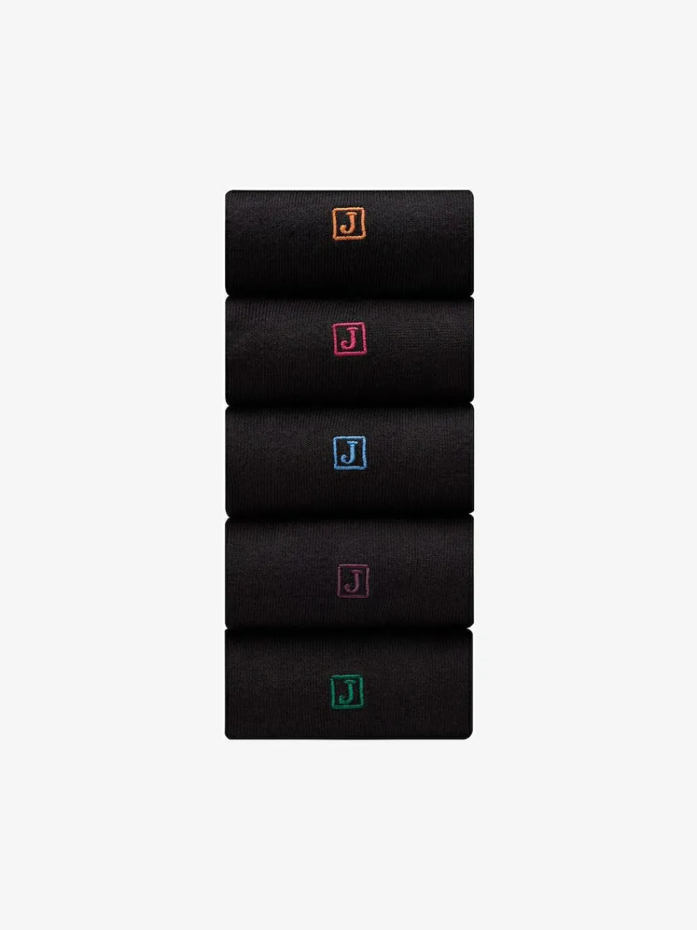 Next Inital Black Embroidered Lasting Fresh Socks 5 Pack^ Socks|Socks