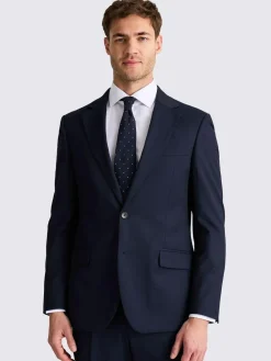 New MOSS Ink Blue Tailored Stretch Suit Jacket