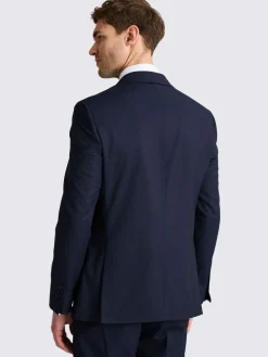 New MOSS Ink Blue Tailored Stretch Suit Jacket