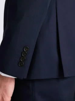 New MOSS Ink Blue Tailored Stretch Suit Jacket