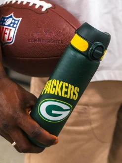 Ion8 Green NFL Packers Steel Water Bottle 600ml^ Branded Kitchenware