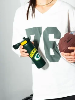 Ion8 Green NFL Packers Steel Water Bottle 600ml^ Branded Kitchenware