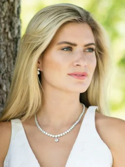 Best Ivory & Co Silver Tone Imperial Jewellery Set