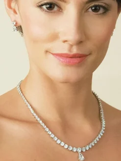 Best Ivory & Co Silver Tone Imperial Jewellery Set