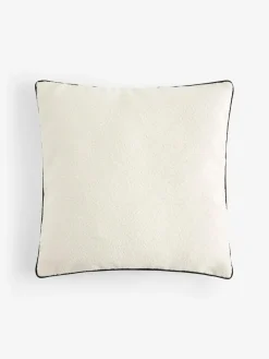 Outlet Next 50 x 50cm Boucle Chenille Textured Cushion Ivory