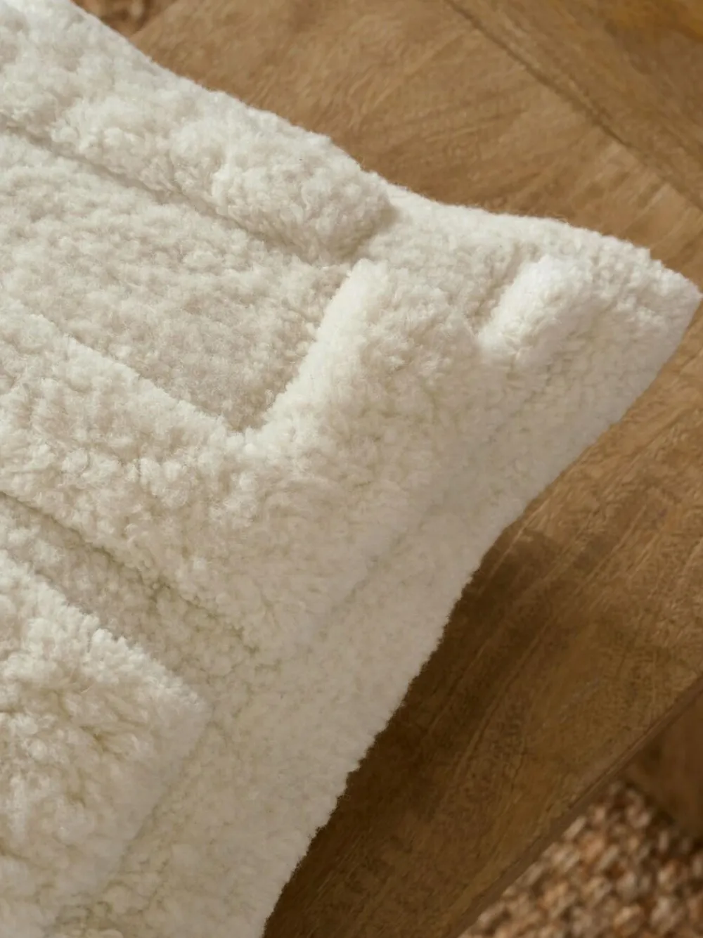 Next Ivory 40 x 59cm Carved Tufted Geo Cushion^ Cushions & Throws