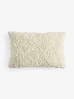 Next Ivory 50 x 30cm Cuddle Corner Slogan Faux Fur Cushion^ Cushions & Throws