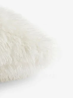 Next Ivory 40 x 59cm Mongolian Faux Fur Cushion^ Cushions & Throws