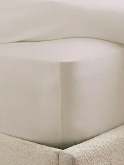 Next Ivory Brushed Cotton Supersoft Deep Fitted Sheet^ Bedsheets & Pillow Cases