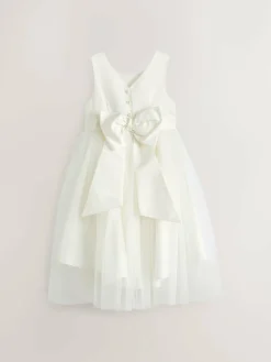 New Next Flower Girl Bow Dress (3mths-16yrs) Ivory Cream