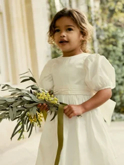 Online Next Flower Girl Taffeta Bow Dress (3mths-8yrs) Ivory