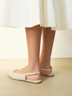 Outlet Next Ivory Forever Comfort® Point Toe Bow Back Slingback Flats