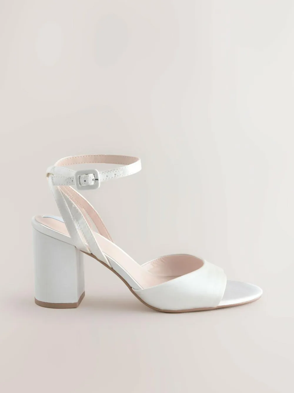 Online Next Forever Comfort® Wedding Round Toe Block Heel Bridal Sandals Ivory