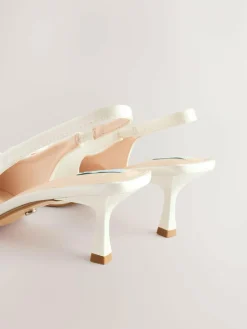 Next Forever Comfort® Wedding Satin Bow Pointed Toe Slingback Heels^Women Heels|Occasionwear