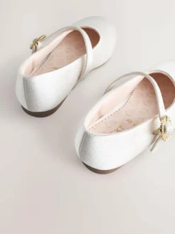 New Next Ivory Standard Fit (F) Flower Girl Occasion Mary Jane Shoes