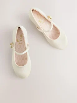 Next Standard Fit (F) Stain Resistant Satin Mary Jane Flower Girl Heeled Shoes^ Boots|Occasionwear
