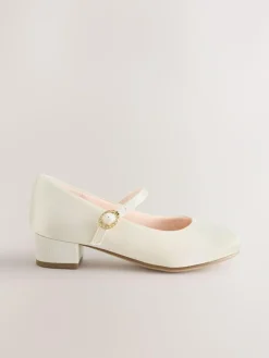 Next Standard Fit (F) Stain Resistant Satin Mary Jane Flower Girl Heeled Shoes^ Boots|Occasionwear