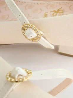 Next Standard Fit (F) Stain Resistant Satin Mary Jane Flower Girl Heeled Shoes^ Boots|Occasionwear