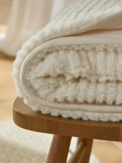 Next Stripe Texture Fleece Throw^ Cushions & Throws