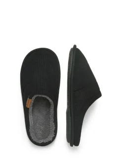 Online JACK & JONES Corduroy Mule Slippers Black