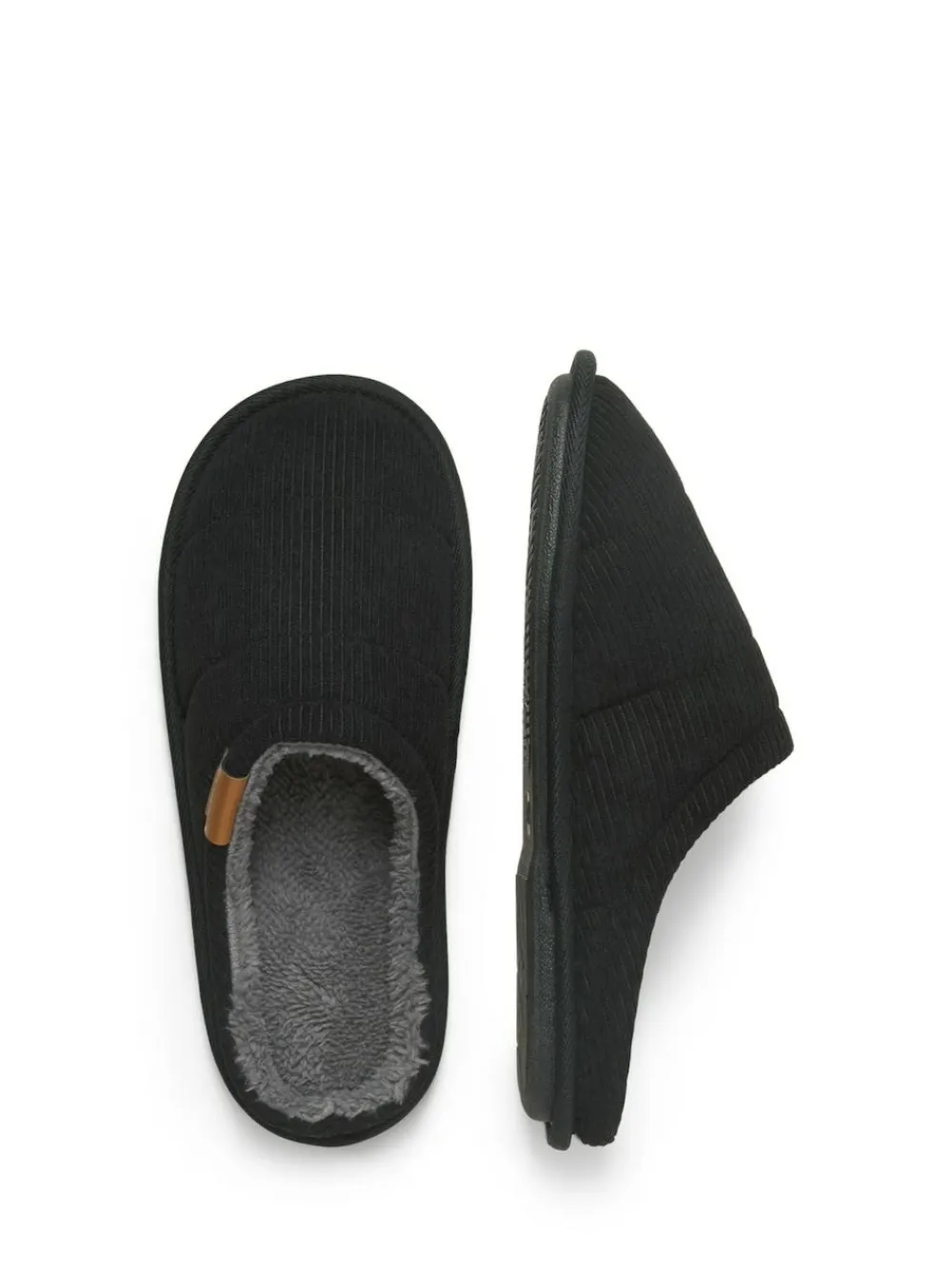 Online JACK & JONES Corduroy Mule Slippers Black