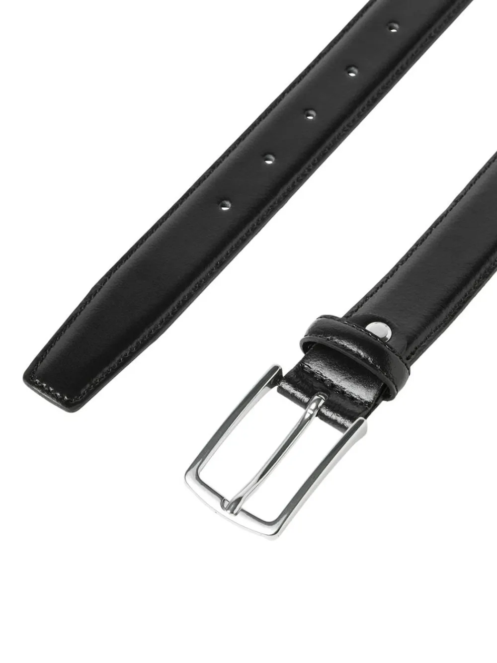 Outlet JACK & JONES Black Leather Belt